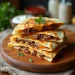 Cheesy Beef Quesadilla – A 3 ingredient ground beef recipe